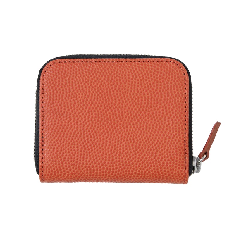 ML074 ミニマム財布(ラウンド) / 本革バスケ オレンジ | FUKUNARY