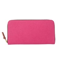W02 "千菱" ラウンド長財布 / 尾道帆布 ピンク