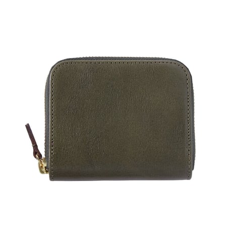 L008 ミニマム財布 / 栃木レザーWコガシ カーキ