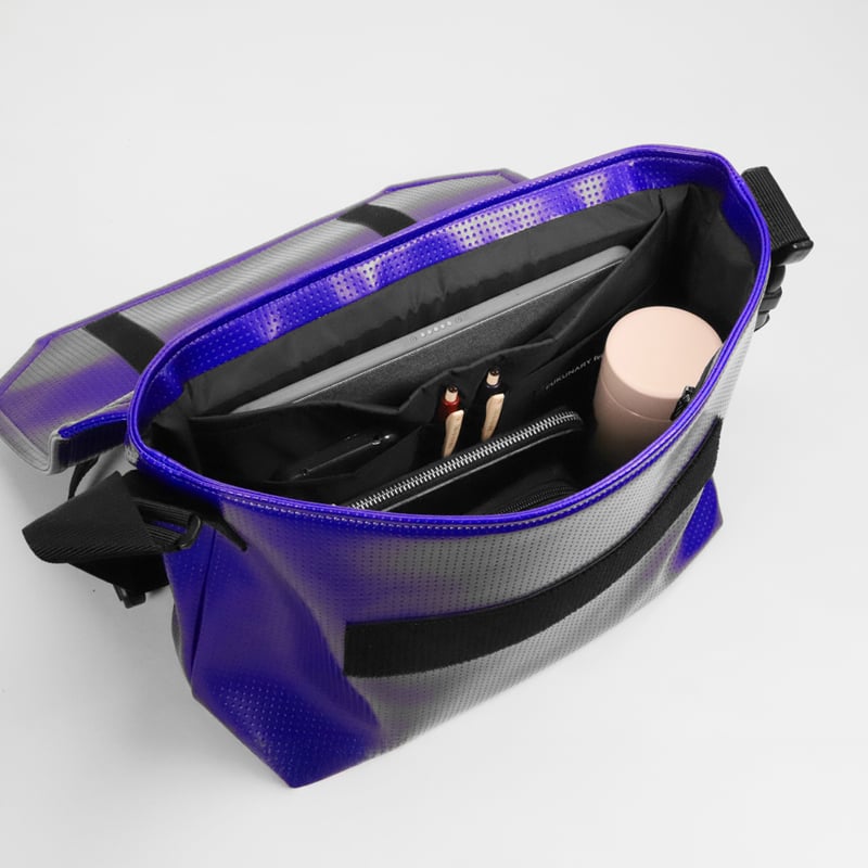 M135 メッセンジャーバッグ ブラウン/ブルー | FUKUNARY