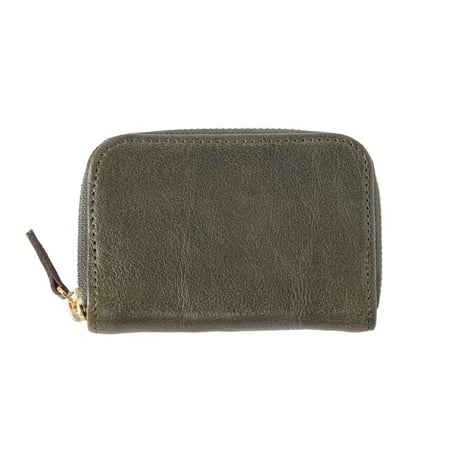 L021 コインパース（ラウンド） / 栃木レザーWコガシ  カーキ