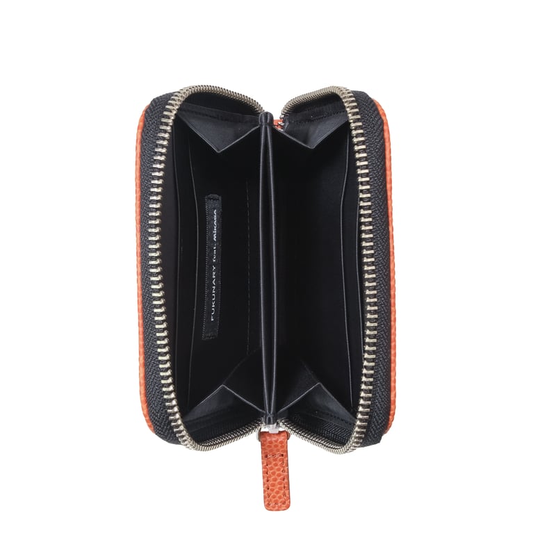 ML074 ミニマム財布(ラウンド) / 本革バスケ オレンジ | FUKUNARY