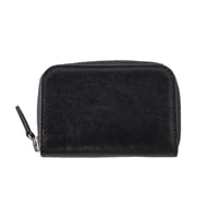 L021 コインパース（ラウンド） / 栃木レザーWコガシ　黒