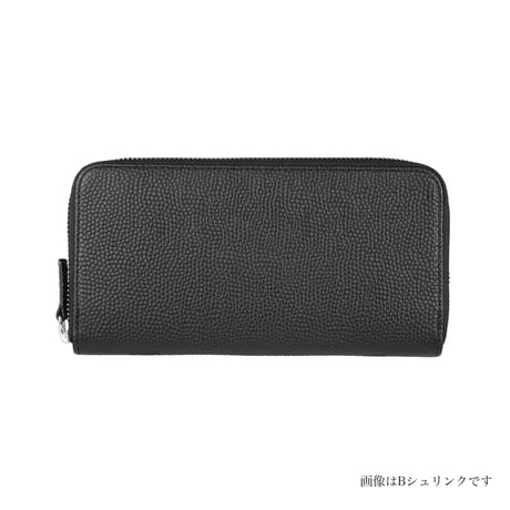 HL001-BK “千菱” ラウンド長財布 ブラック Bシュリンク / Gテンプル