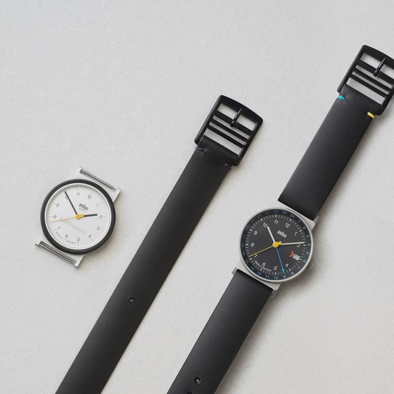 本物ブラウン製腕時計BRAUN AW 24 欲する 革ベルト 未着用 完全動作品