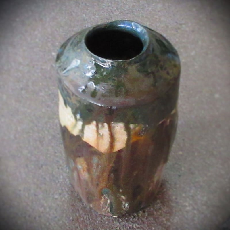 茶花用花器　焼き締め 焼き締め花器 | 柳瀬陶房（オンラインショップ）