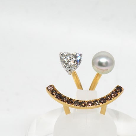 "W"besmile Ring w/Heart shaped diamond(1ct.)