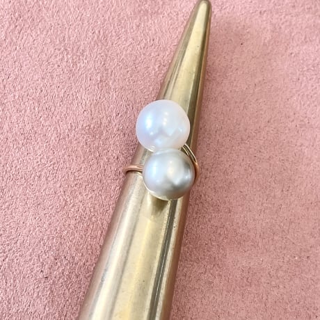 Big snowman Southsea pearl ring
