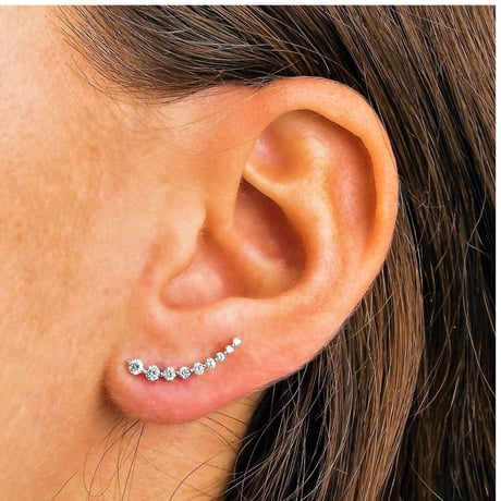 Crescent diamond pierce  K14WG