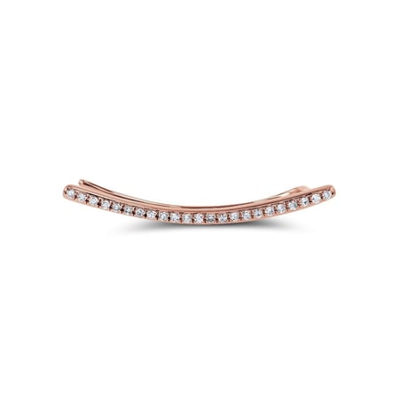 Tiny diamond streamline earcuff ダイヤモンドバーイヤカフK14PG