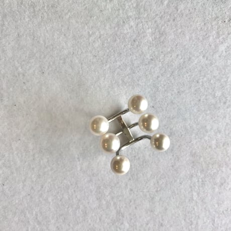 akoya 6Pearls floating snowball ring
