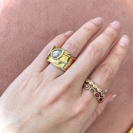 Salt'n Pepper Old rosecut Diamond ring