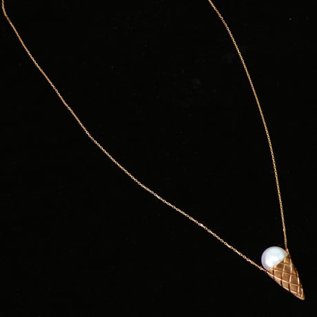 Icecream necklace AkoyaPearl＆K18YG