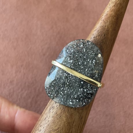 Cosmic Space Ring Aventurescence obsidian