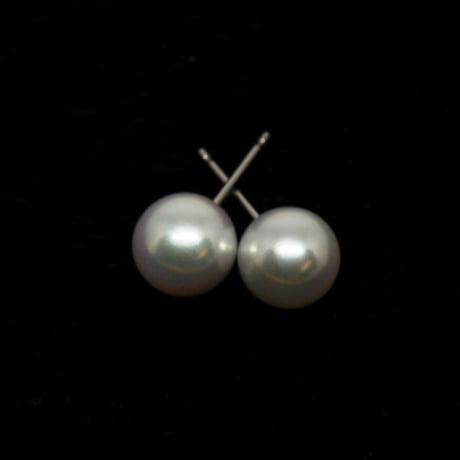 Studded simple akoya pearl pierce 8.5mm