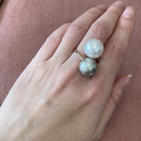 Big snowman Southsea pearl ring