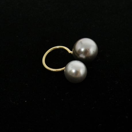 Twin Pearl Ring(LRG) - Southsea pearl