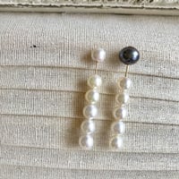 Akoya pearls bar snowball "PIERCE"