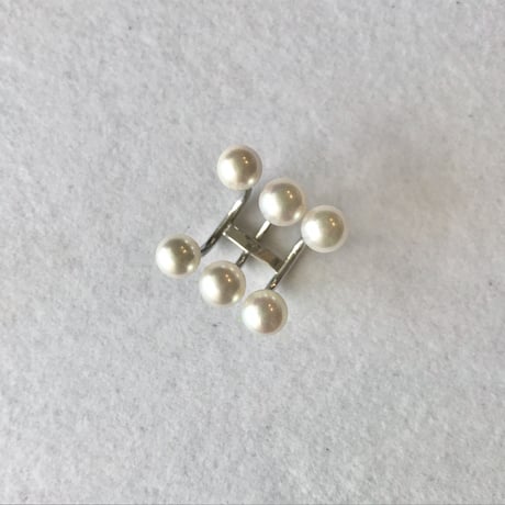akoya 6Pearls floating snowball ring