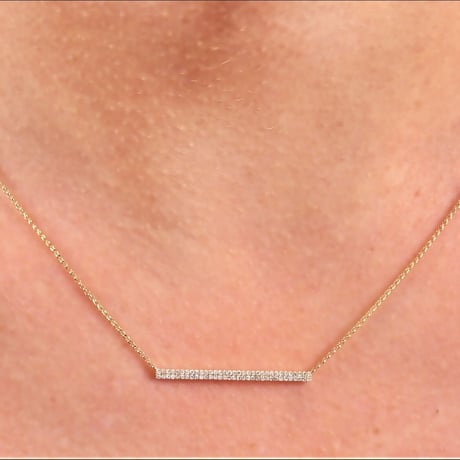 streamline diamond pawe minimum necklace K14PG