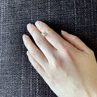 Diamond snowman open ring