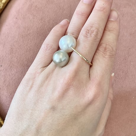 Big snowman Southsea pearl ring