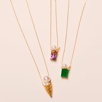 Icecream necklace AkoyaPearl＆K18YG