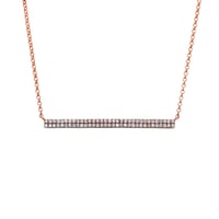 streamline diamond pawe minimum necklace K14PG