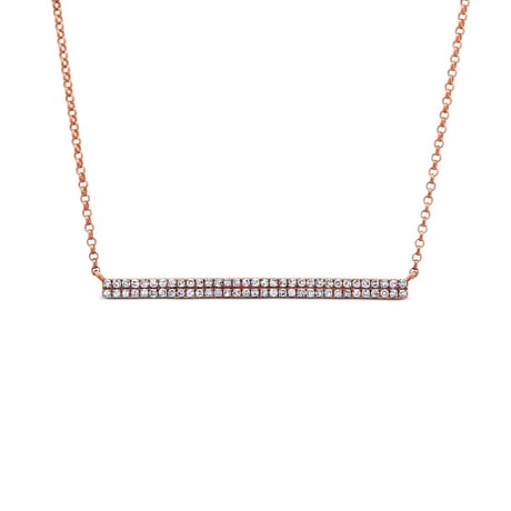 streamline diamond pawe minimum necklace K14PG