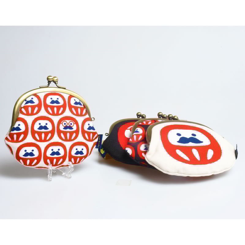 がま口 「だるまさんがころんだ」白 | 白河だるま総本舗