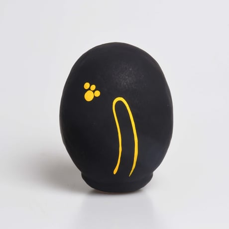 黒猫だるま　Mサイズ
