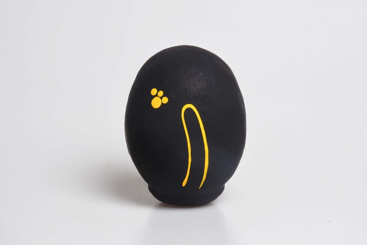 黒猫だるま Mサイズ | 白河だるま総本舗