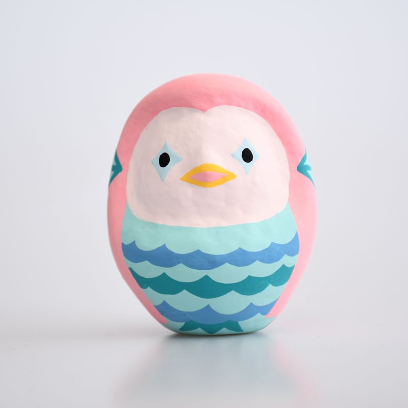 アマビエだるま ピンク M | 白河だるま総本舗