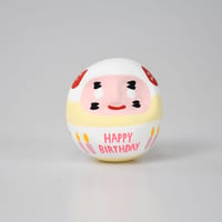 ハッピーバースデイだるま　ピンク　S