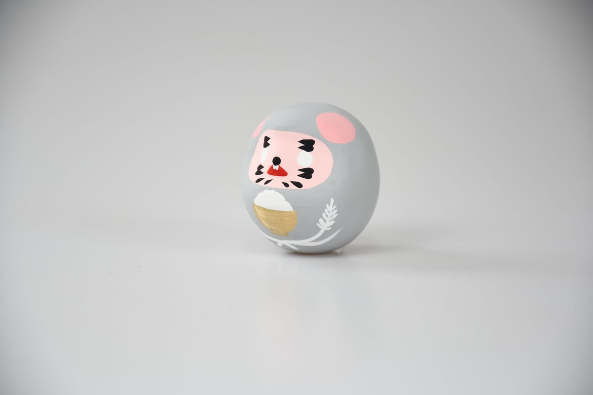 ねずみだるま 干支だるま「ネズミ」 S | 白河だるま総本舗