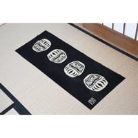注染手ぬぐい　七転八起　黒