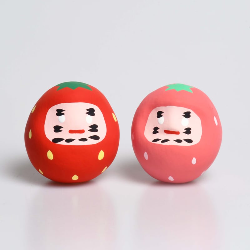 イチゴだるま ピンク Sサイズ | 白河だるま総本舗