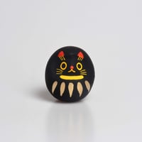 黒猫だるま　Sサイズ