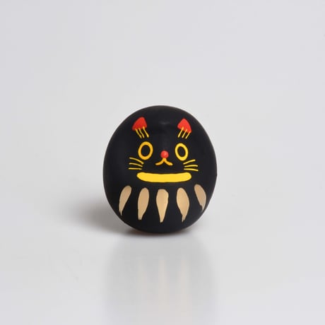 黒猫だるま　Sサイズ