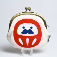 がま口 「まるだるま」白