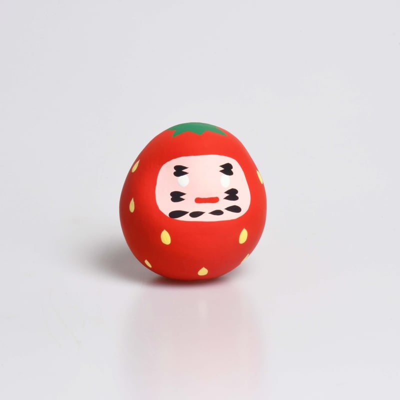 イチゴだるま 赤 Sサイズ | 白河だるま総本舗