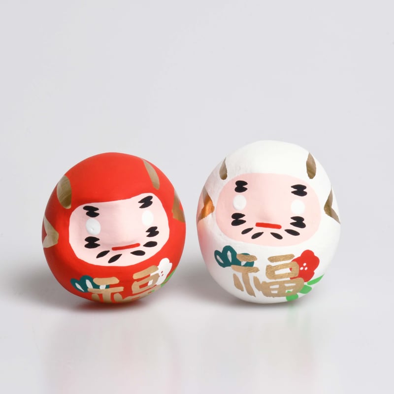 松竹梅だるま 白 Sサイズ | 白河だるま総本舗