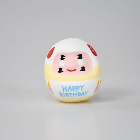 ハッピーバースデイだるま　ブルー　S