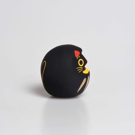 黒猫だるま　Sサイズ