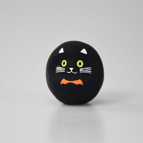 ハロウィンだるま　黒猫　S