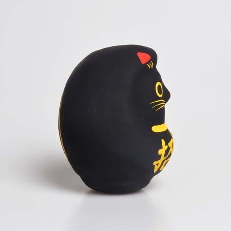 黒猫だるま　Mサイズ