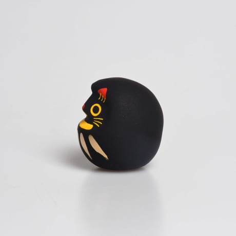 黒猫だるま　Sサイズ