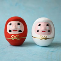 【無料文字入れ！】お祝いのしだるま　赤と白セット　M