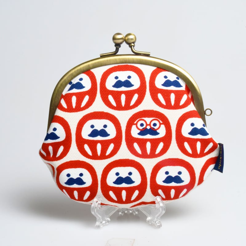 がま口 「だるまさんがころんだ」白 | 白河だるま総本舗