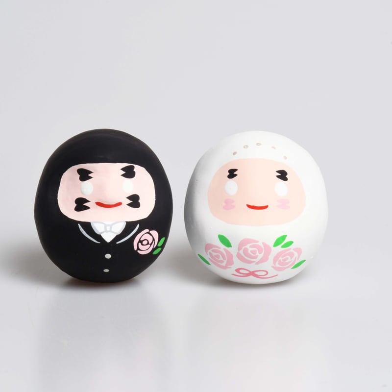 白河だるま　白、ゴールド　ウエディング　ウェルカムスペース 白河だるま 白、ゴールド ウエディング ウェルカムスペース